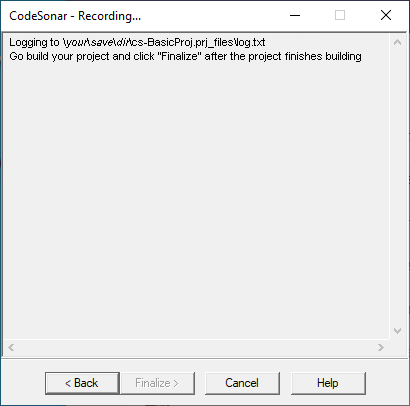 Screenshot: Windows build wizard, screen 3