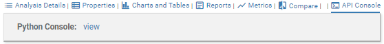 screenshot fragment: show API Console expansion