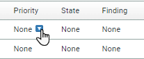Screenshot fragment: popping up a menu icon
