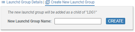 Screenshot fragment: Create New Launchd Group form